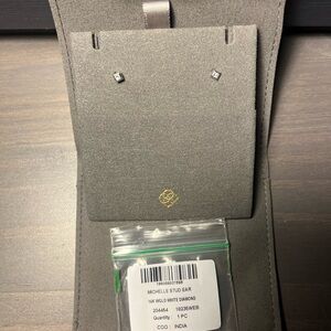 Kendra Scott Michelle 14k white gold and diamond stud earrings